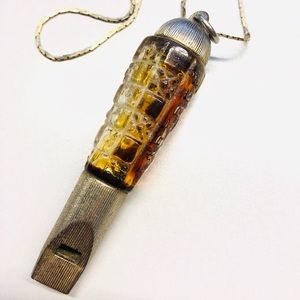 🏵 Antique PERFUME BOTTLE/ WHISTLE necklace 🏵